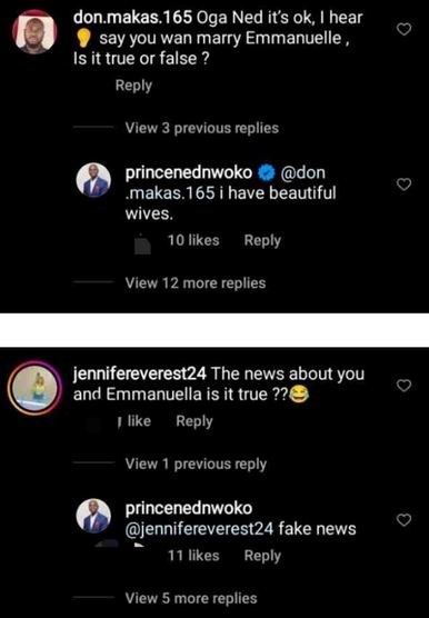 Fake News – Ned Nwoko Breaks Silence Following Reports Of Having Obtained Marriage List From Emmanuella’s Parents