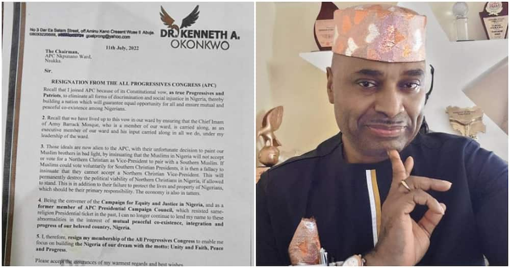 Nollywood Actor, Kenneth Okonkwo Resigns From APC Over Muslim-Muslim Ticket