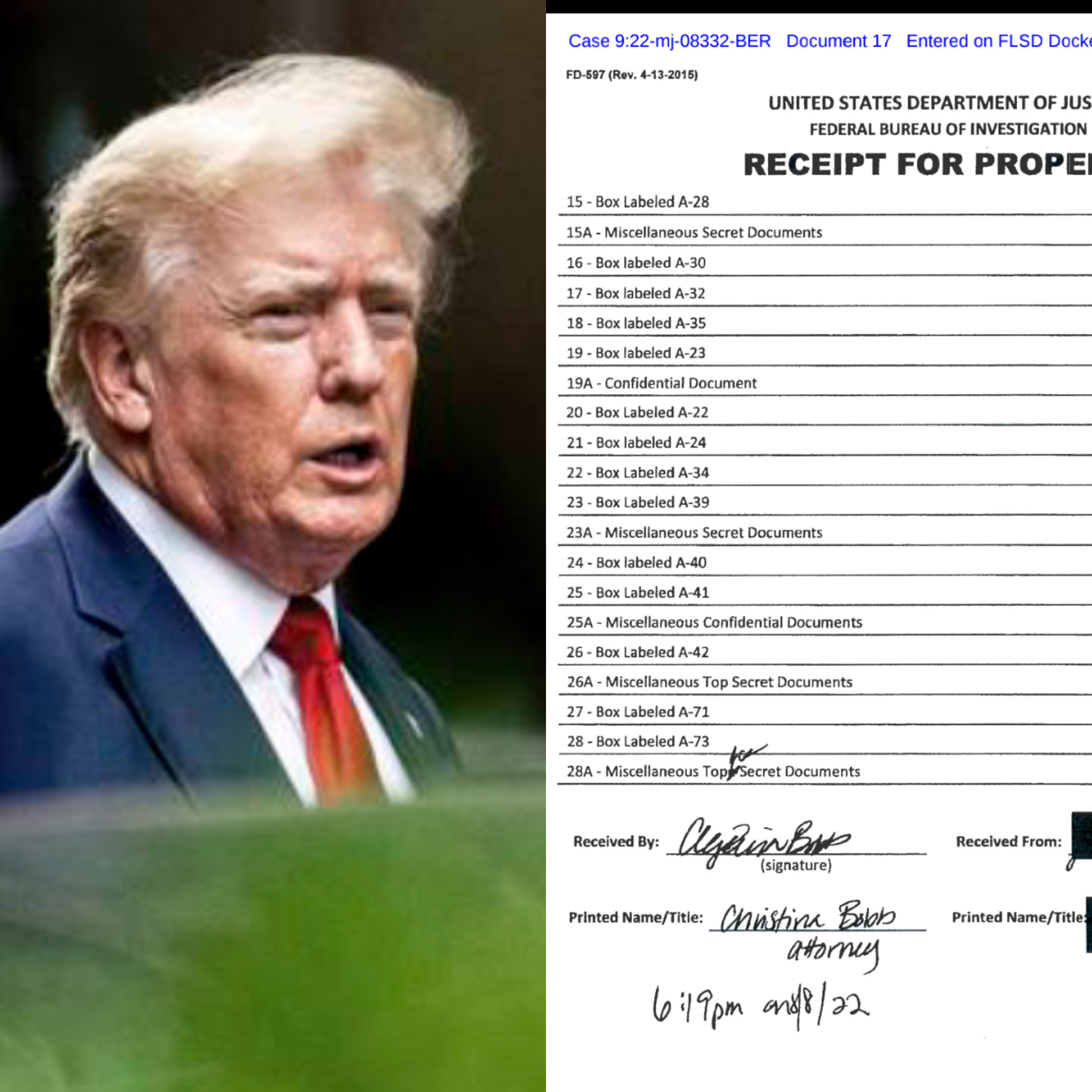 See the unsealed Search warrant for Donald Trump's home as FBI begins investigation into potential violations of the Espionage Act, obstruction of justice and removing government records