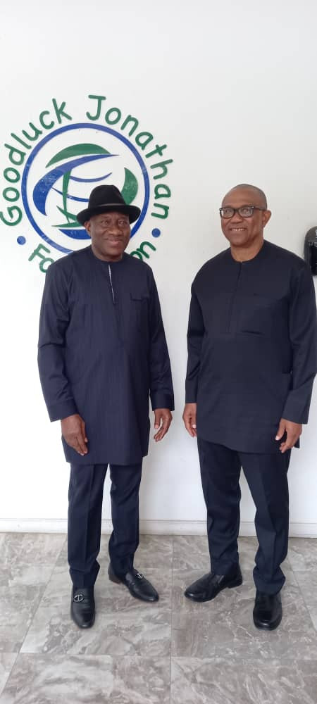 Peter Obi visits ex-president Goodluck Jonathan 2