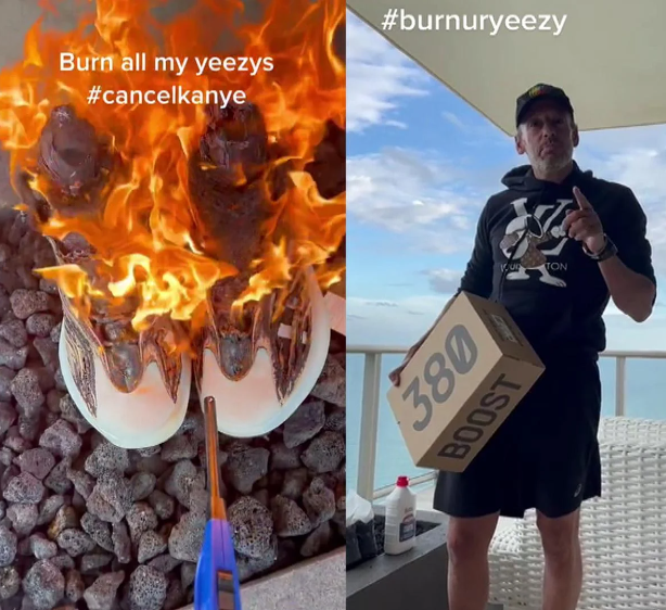 Florida man burns his massive Yeezy collection worth $15K to protest against Kanye West 