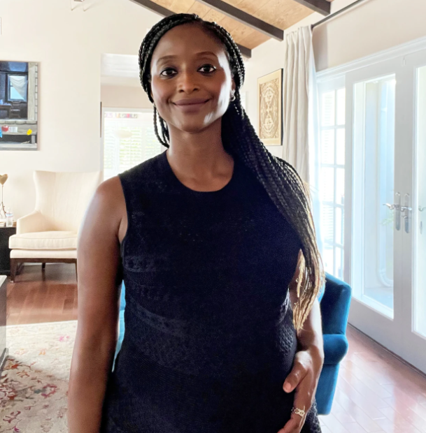 Sesay, 46, is pregnant with her first child. The former CNN correspondent