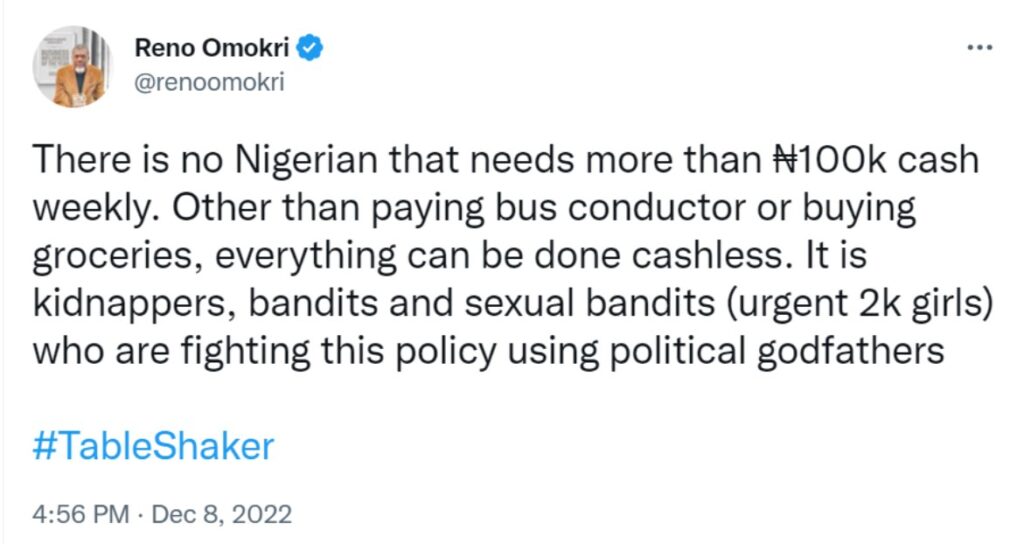 Reno Omokri speaks