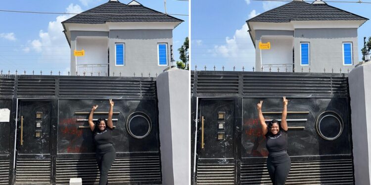 Nigerian actress, Olaide Oyedeji gifts herself a house.