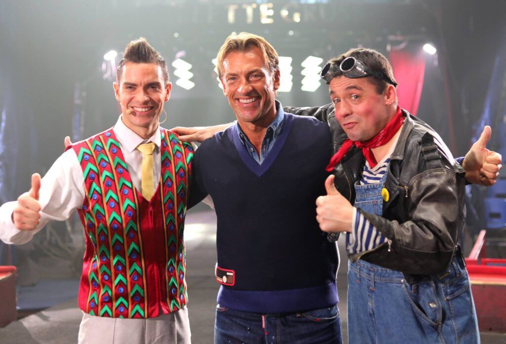 Herve Renard and his son Kevin Renard at the Arlette Gruss circus