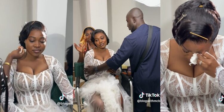 Bride burst into tears on her wedding day as fashion designer fail to replicate her dress and her parents stop her from using makeup  (Video)