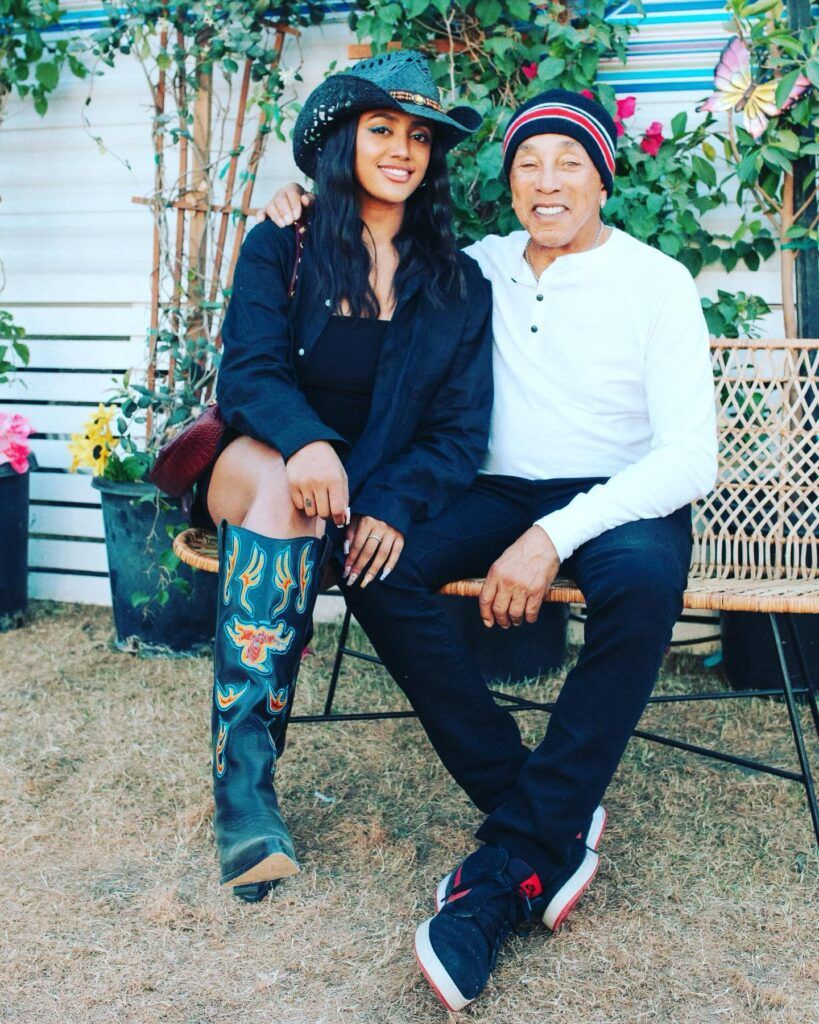 Tamla Robinson with her father, Smokey Robinson.