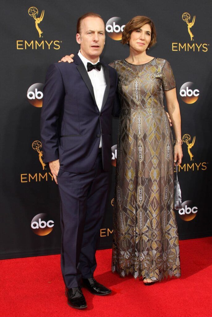 Actor Bob Odenkirk (L) and Naomi Odenkirk arrive for the 68th annual Primetime Emmy Awards at Microsoft Theater 